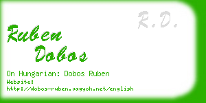 ruben dobos business card